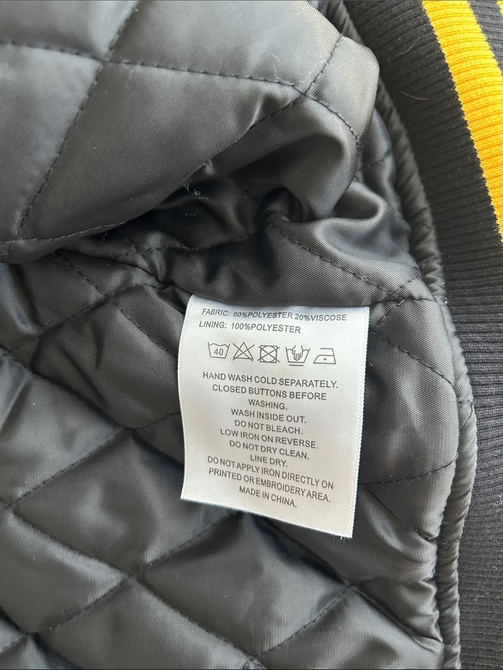 Black & Yellow Varsity Jacket